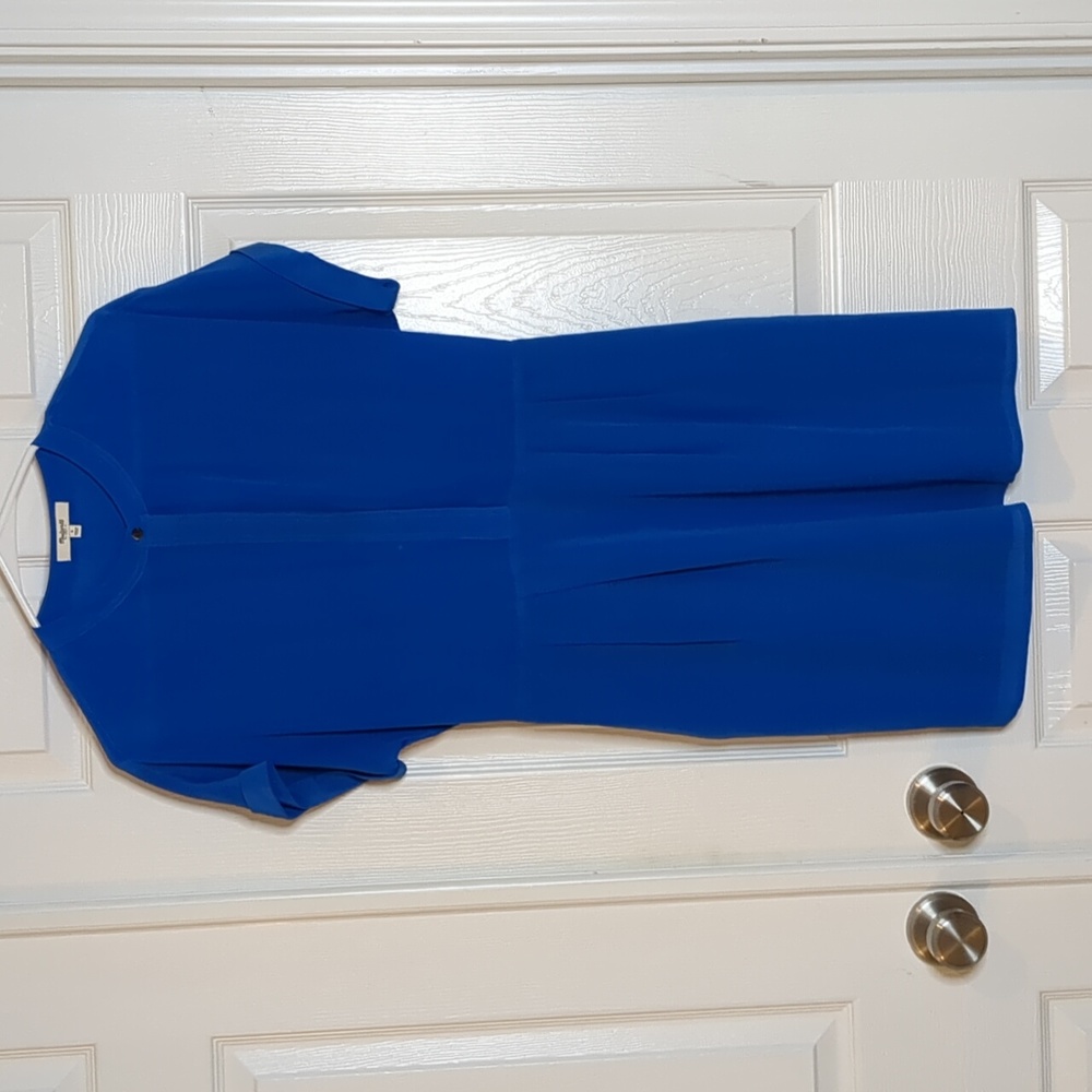 Madewell 100% silk short sleeve silk dress.